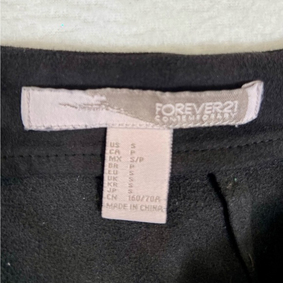 FOREVER 21 One Side Fringe Faux Suede Mini Skirt Cowgirl Western Fall Rodeo S - Picture 4 of 12